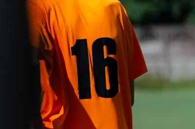 Close-up of Numbered Sports Jersey